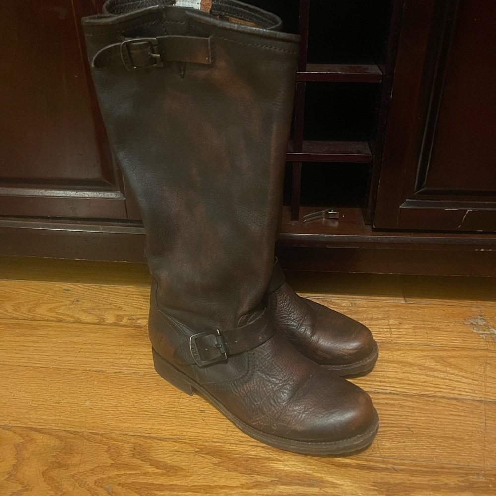 Frye Dark Brown Leather Women's Boots